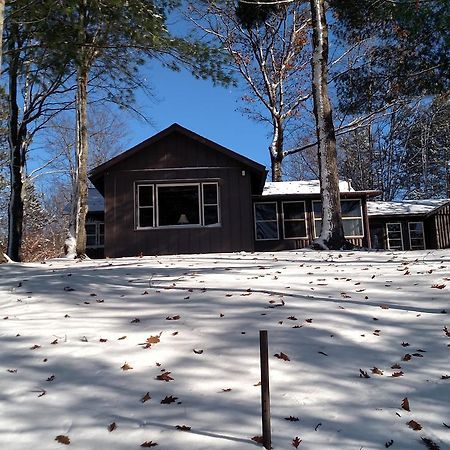 Log Cottage On Blue Lake Kalkaska Exterior foto